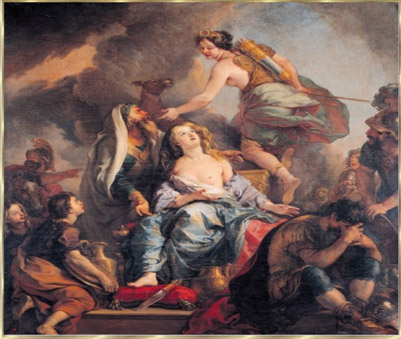 Agamemnon will seine Tochter Iphigenia opfern