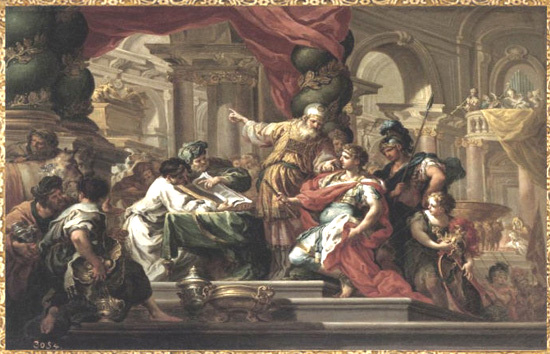 Alexander der Grosse im Tempel zu Jerusalem