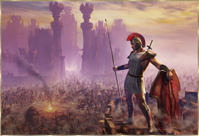 Ares, whrend des Trojanischen Krieges kmpfte er auf Seiten der Trojaner