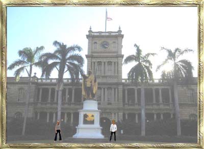 State Capitol mit Statute von Knig Kamehameha
