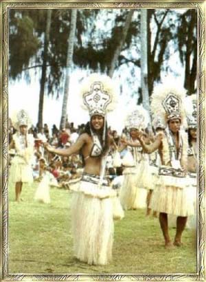 Polynesischer Tanz auf Hawaii, eingefhrt durch die Polynesier