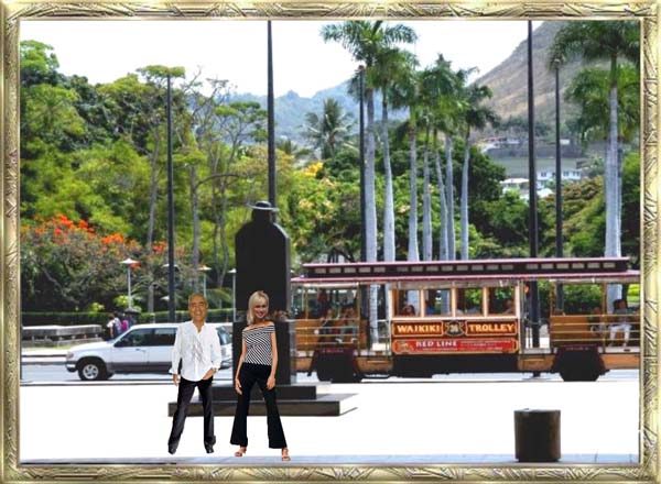 Mit dem Waikiki Trolley in die Stadtmitte von Honolulu