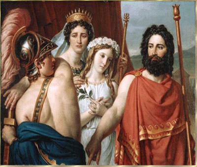 Iphigenia und ihr Vater Agamemnon