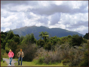 Blick auf den Mount Tarawera