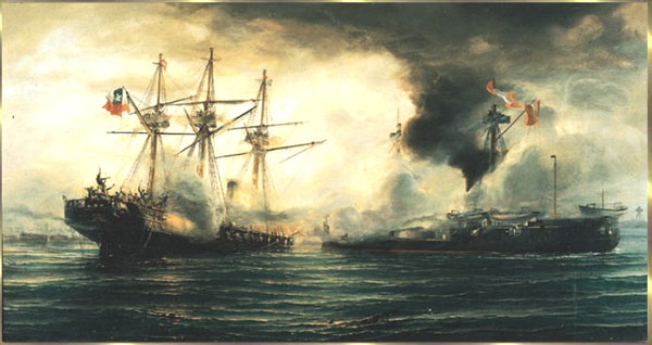 Seeschlacht vor Iquique am 21. Mai 1879
