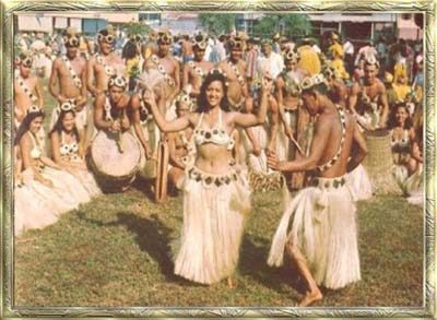 Polynesischer Tanz auf Hawaii, eingefhrt durch die Polynesier